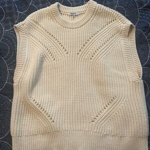 Madewell Cream Knit Sleeveless Sweater
